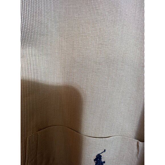 Ralph Lauren Mens XL Beige Big Shirt‎ 100% Cotton Long Sleeve Button-Up - Picture 3 of 4